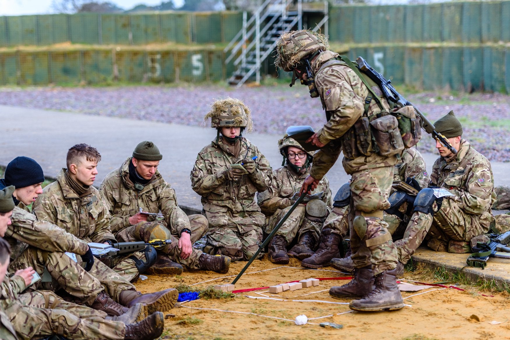 Junior cadets in leadership activity