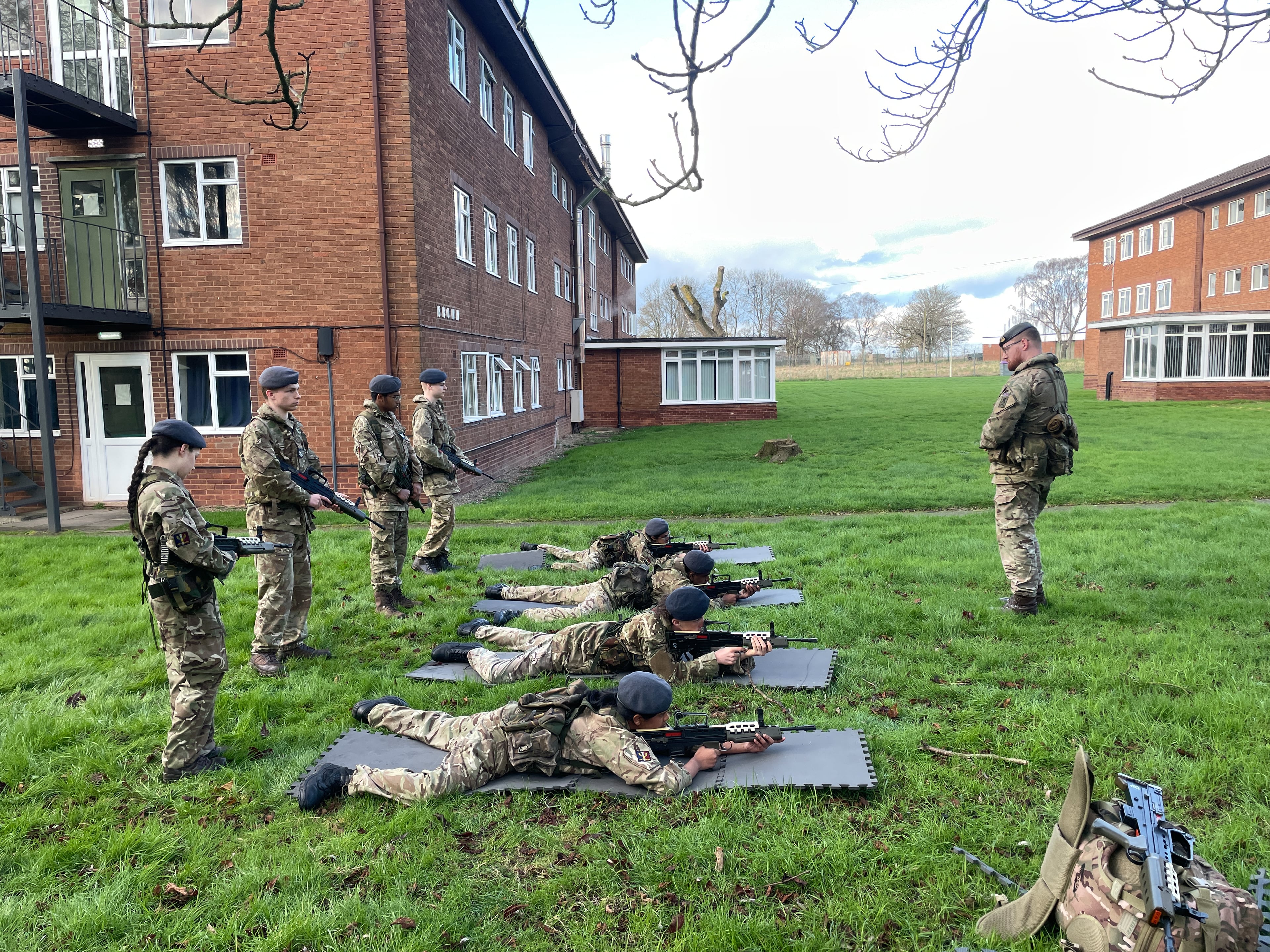 Cadets training on the range