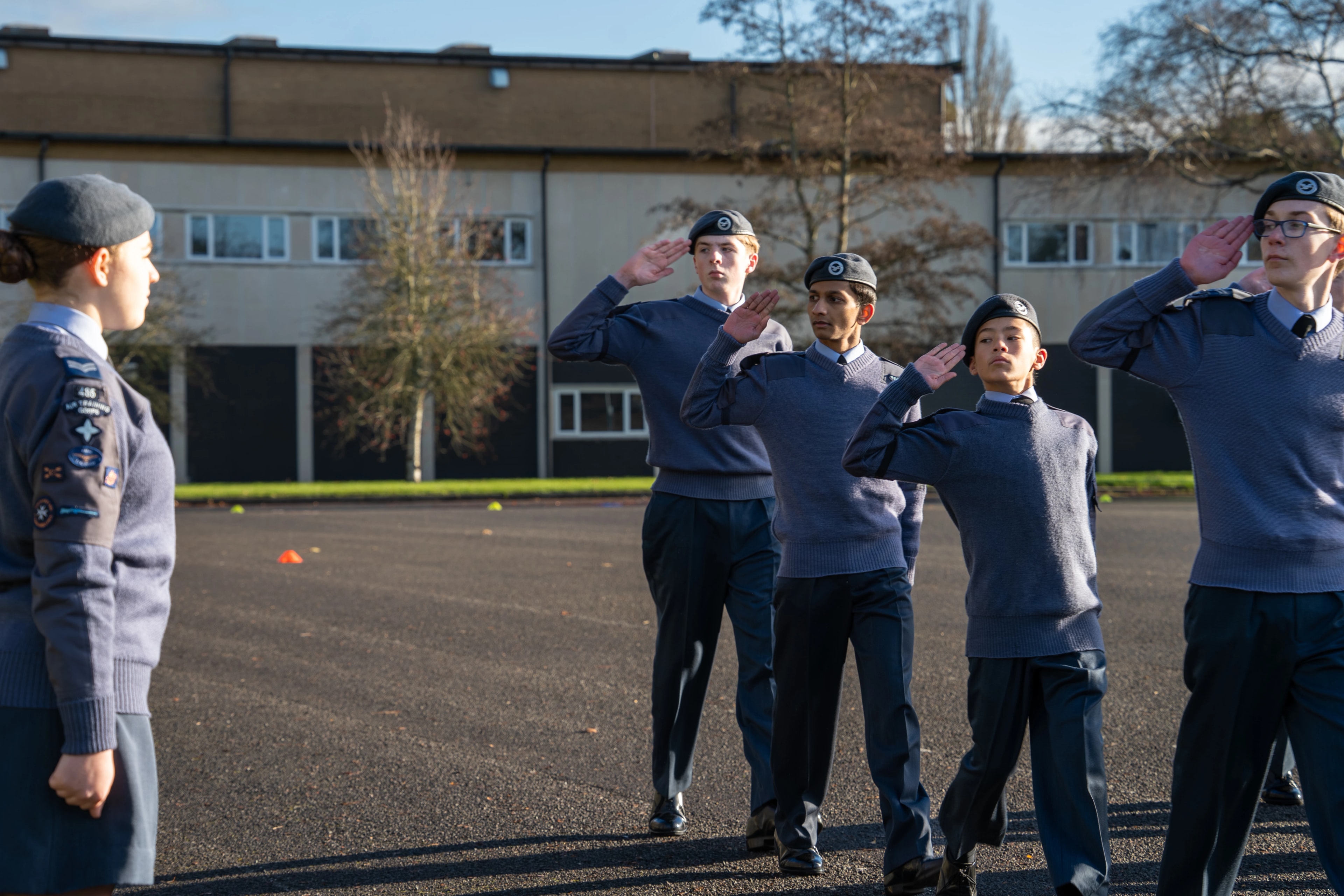 Cadets engaging in musical activities